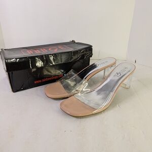 Rouge Women's Nude Clear Heels Size 9